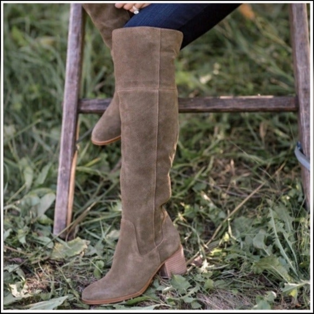 Marc Fisher Medium Calf Suede Over-the-Knee Boots - Elanie 8.5W